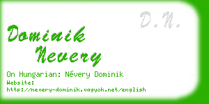 dominik nevery business card